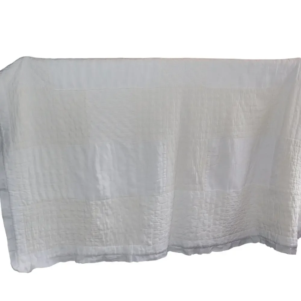 Pottery Barn Linen‎ Cotton Queen Bedspread 92x88 White